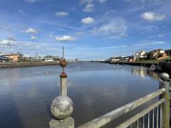 Heading up the south bank of The Wear to find the bridge